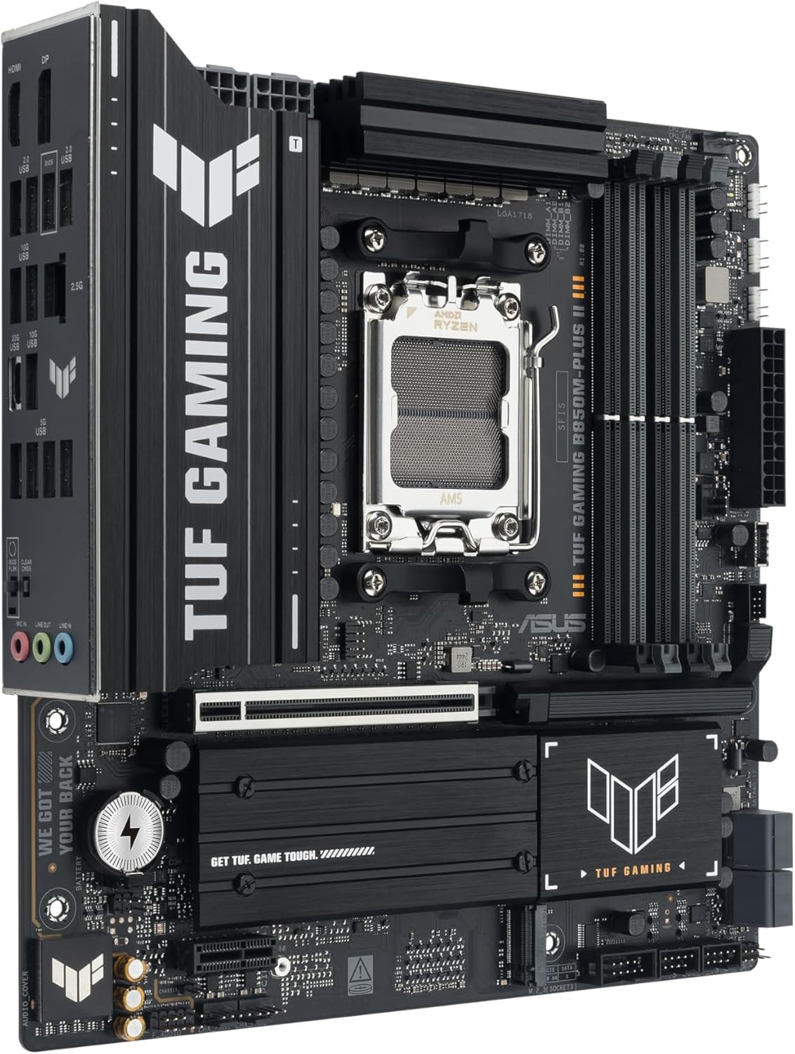 Motherboard ASUS TUF GAMING B850M-PLUS II Micro-ATX Socket AM5 AMD B850 DDR5 PCIe 5.0 3x M.2 2.5Gb LAN - Imagem 2