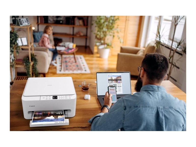 Impressora Multifunções Canon PIXMA TS6550i Jacto Tinta A4 Wi-Fi Cores - Imagem 7