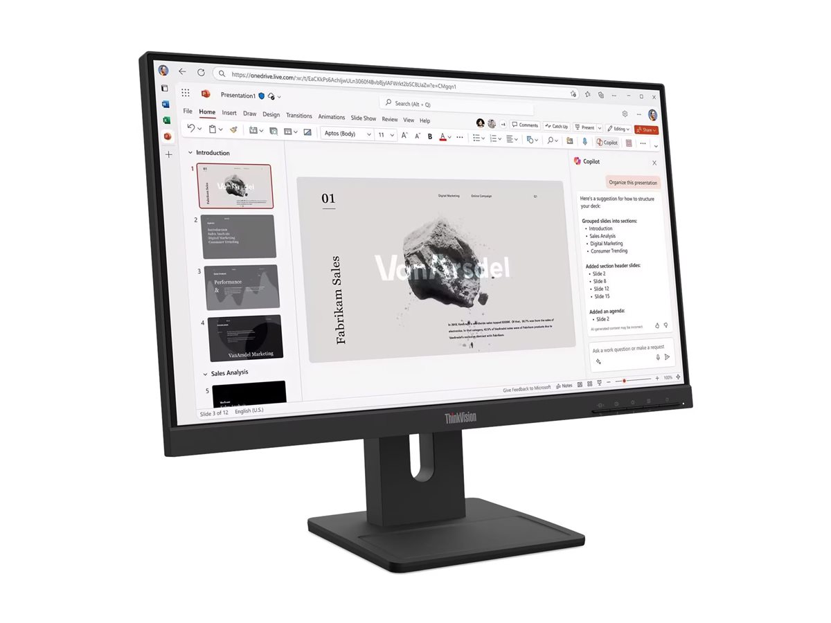 Monitor LENOVO ThinkVision T24-4v 23.8" WLED Preto - Imagem 6