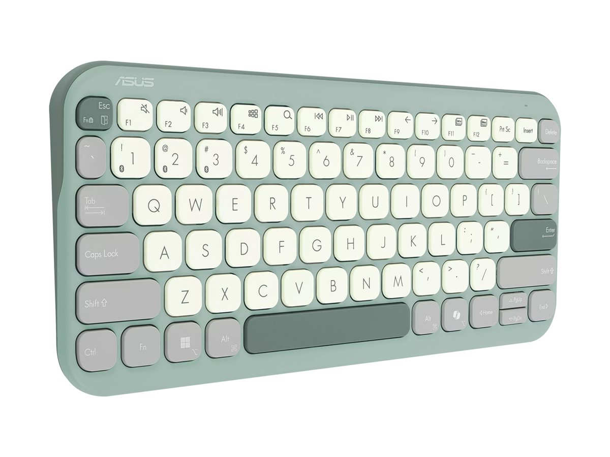 Teclado ASUS Marshmallow KW100 Compacto Sem Fios Bluetooth Português Latte Chá Verde