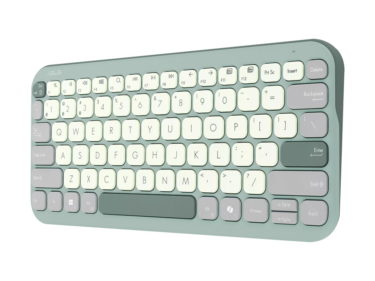 Teclado ASUS Marshmallow KW100 Compacto Sem Fios Bluetooth Português Latte Chá Verde - Imagem 3