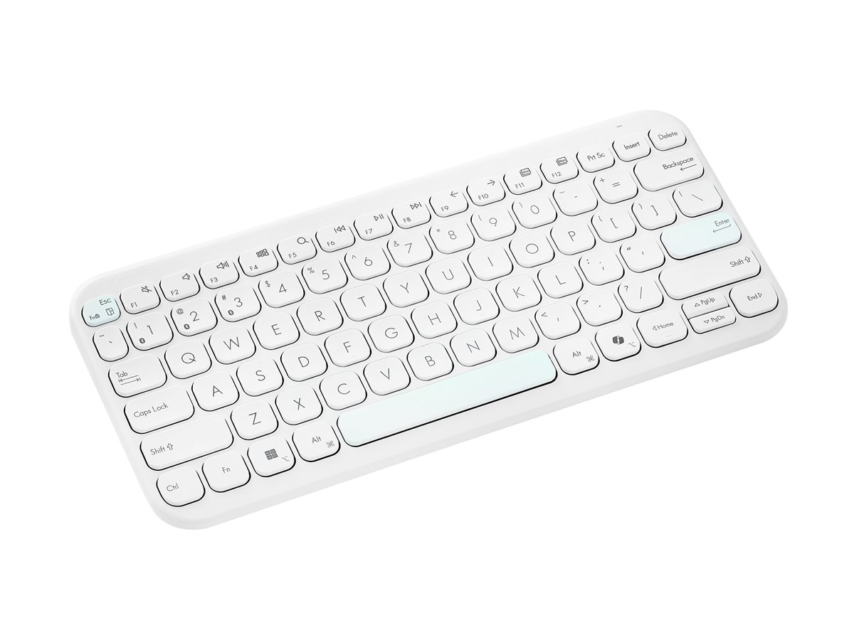 Teclado ASUS Marshmallow KW100 75% Sem Fios Bluetooth PT Branco Iridescente - Imagem 3
