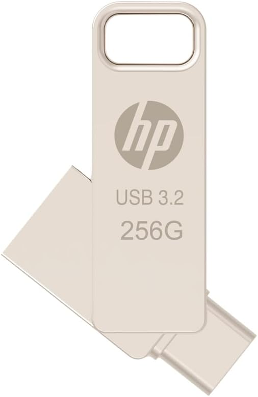 Drive Flash USB HP x206c OTG 256GB USB 3.2 Gen 1 USB-C Metálico com Design Flip Prateado - Imagem 6