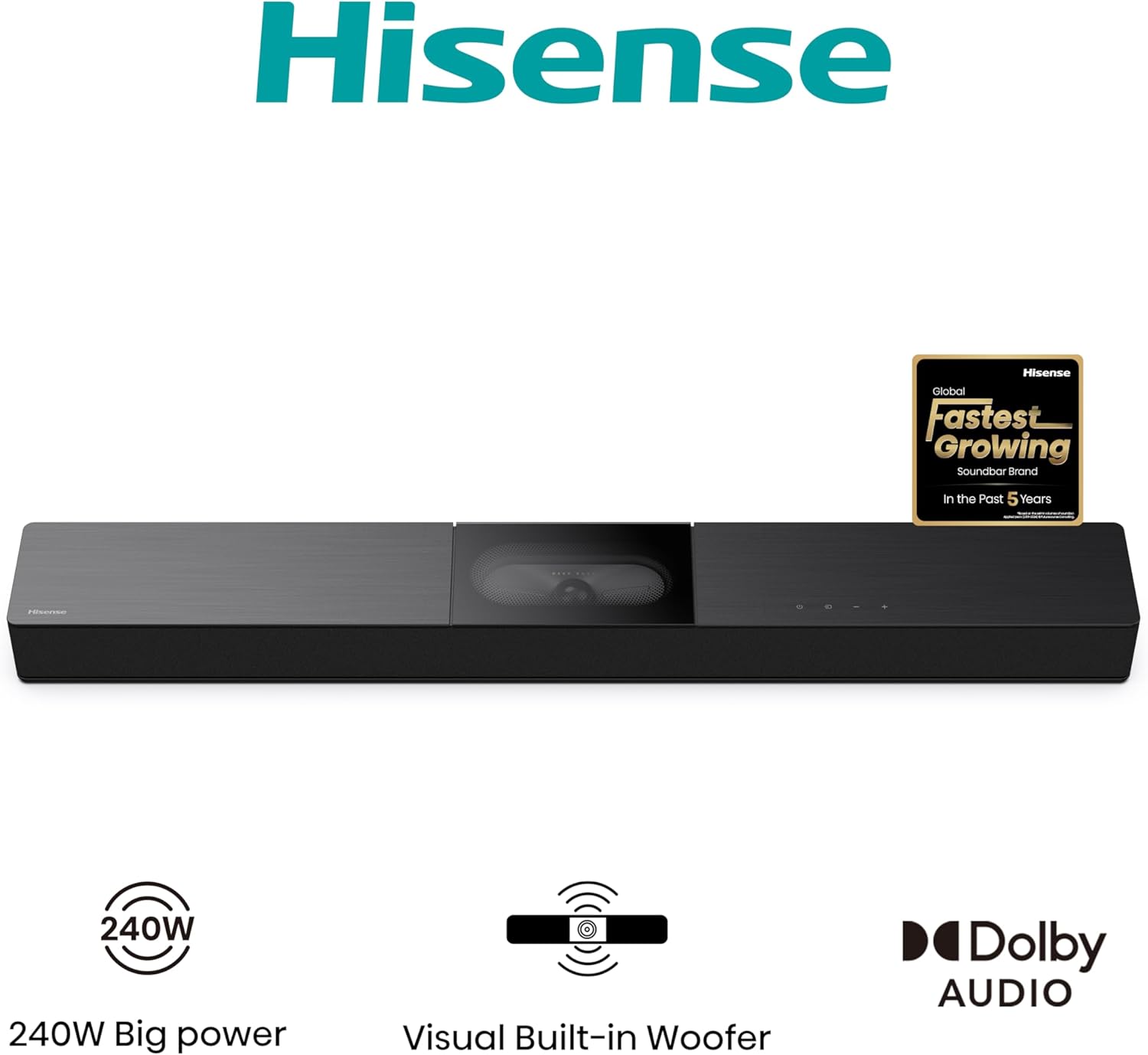Barra de Som Hisense HS2000 Canal 2.1 Bluetooth USB HDMI ARC com Kit de Montagem na Parede Preto - Imagem 2