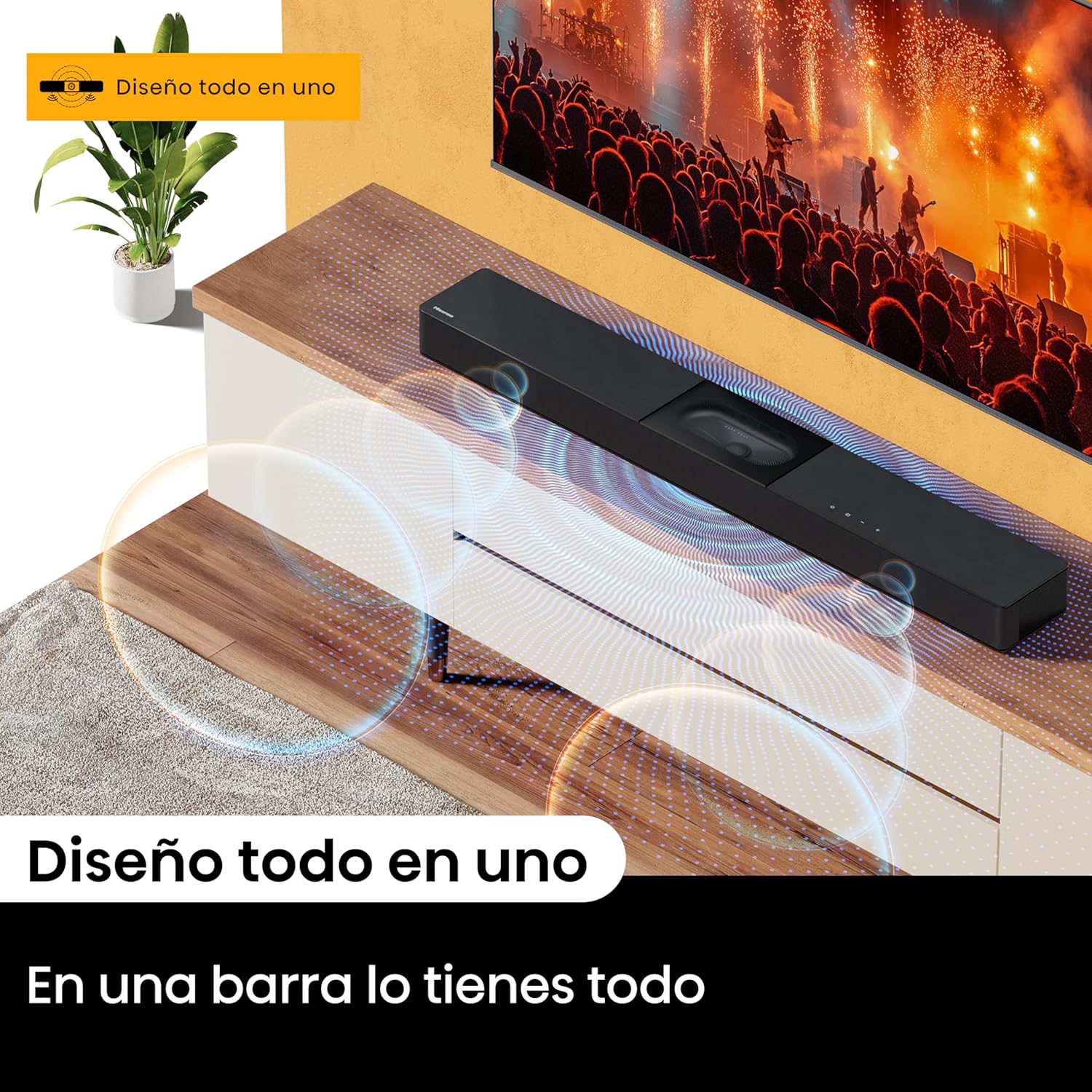 Barra de Som Hisense HS2000 Canal 2.1 Bluetooth USB HDMI ARC com Kit de Montagem na Parede Preto - Imagem 10