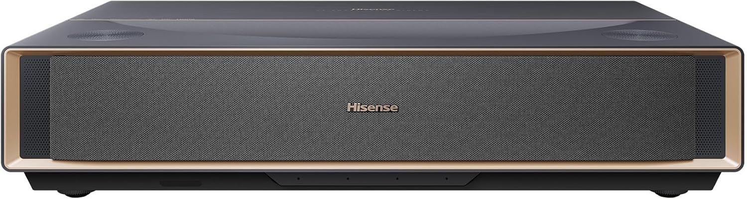 Projetor Laser Cinema Hisense TriChroma PT1 4K DLP 3D 2500 Lumens Ultra Curta Distância Wi-Fi Cinza Metálico - Imagem 1