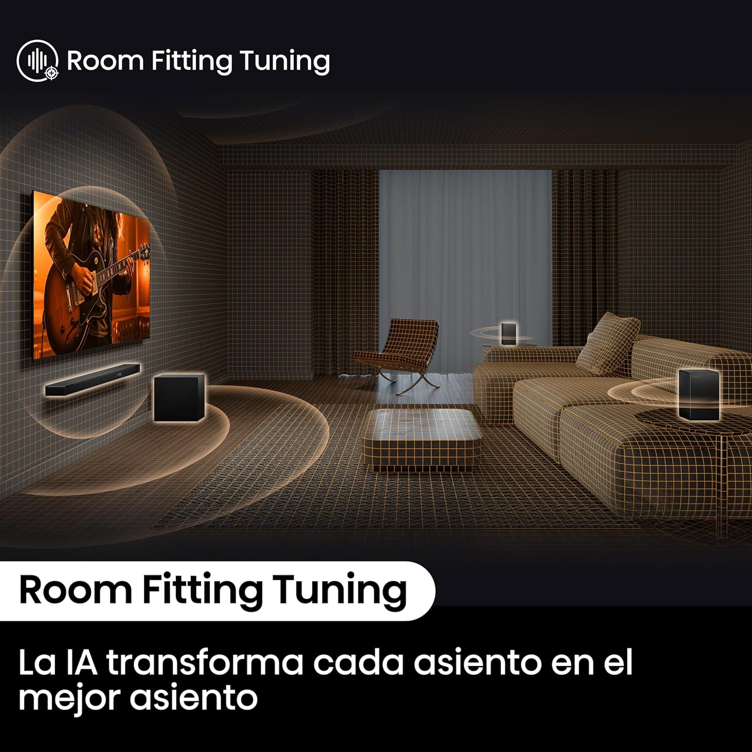 Sistema de Som Soundbar Hisense AX5140Q Canal 5.1.4 Surround Sem Fios Bluetooth HDMI USB Preto - Imagem 7