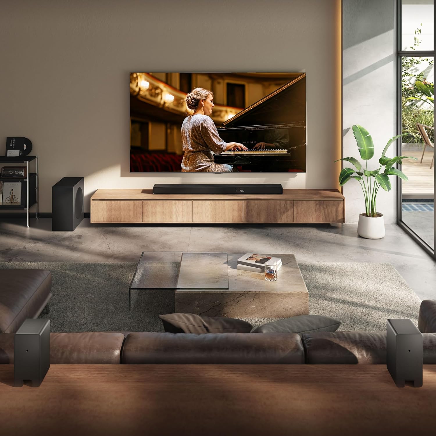 Sistema de Som Soundbar Hisense AX5140Q Canal 5.1.4 Surround Sem Fios Bluetooth HDMI USB Preto - Imagem 13