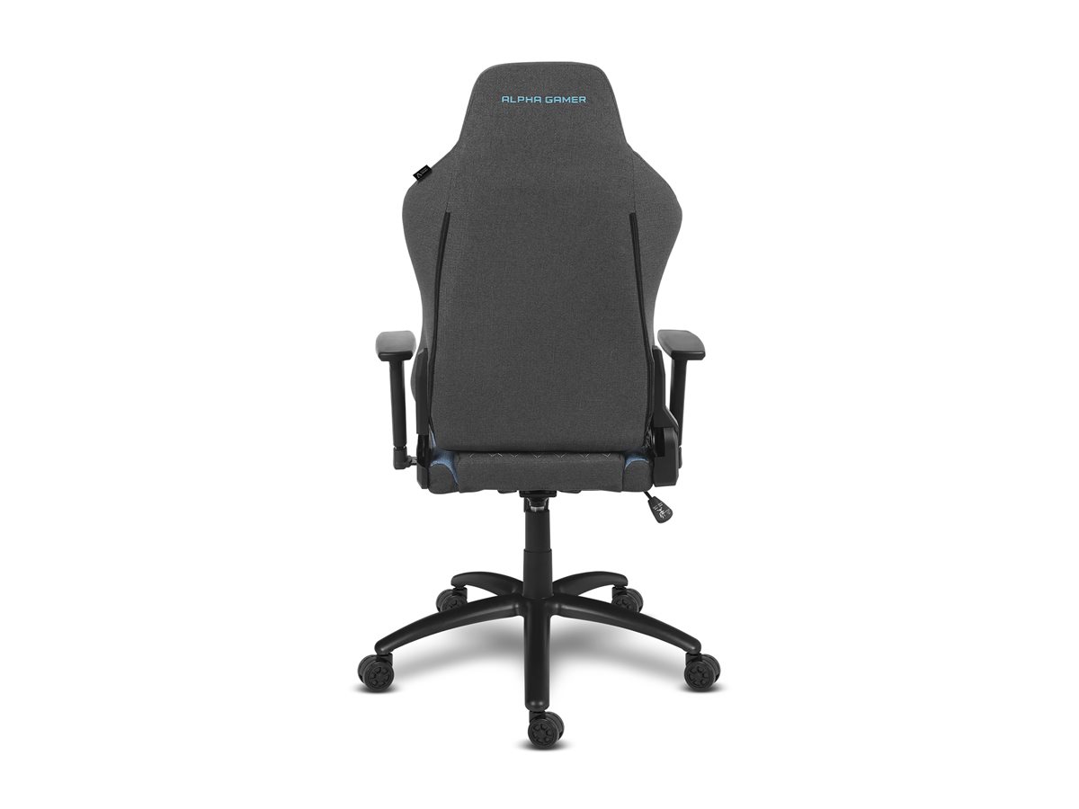 Cadeira Gaming Alpha Gamer Gaia V2 Tecido com Almofadas Magnéticas Carga Máxima 150kg Cinza Escuro e Azul - Imagem 3