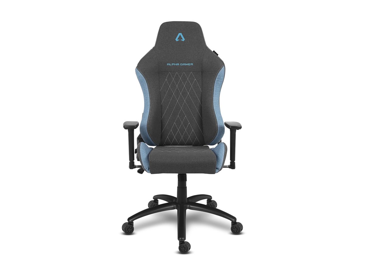 Cadeira Gaming Alpha Gamer Gaia V2 Tecido com Almofadas Magnéticas Carga Máxima 150kg Cinza Escuro e Azul - Imagem 6