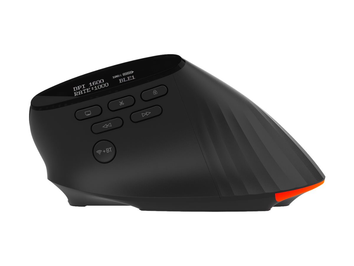 Rato Vertical Ergonómico Acer Smart Fit Laser 10 Botões Sem Fios Bluetooth 5.0 USB-C Preto - Imagem 3