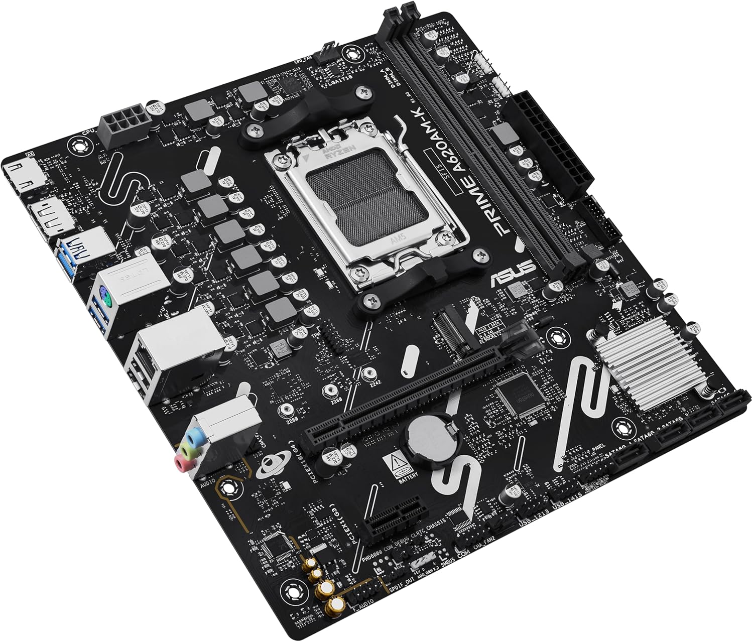 Motherboard ASUS PRIME A620AM-K Micro ATX Socket AM5 AMD A620A DDR5 PCIe 4.0 M.2 HDMI DisplayPort - Imagem 3