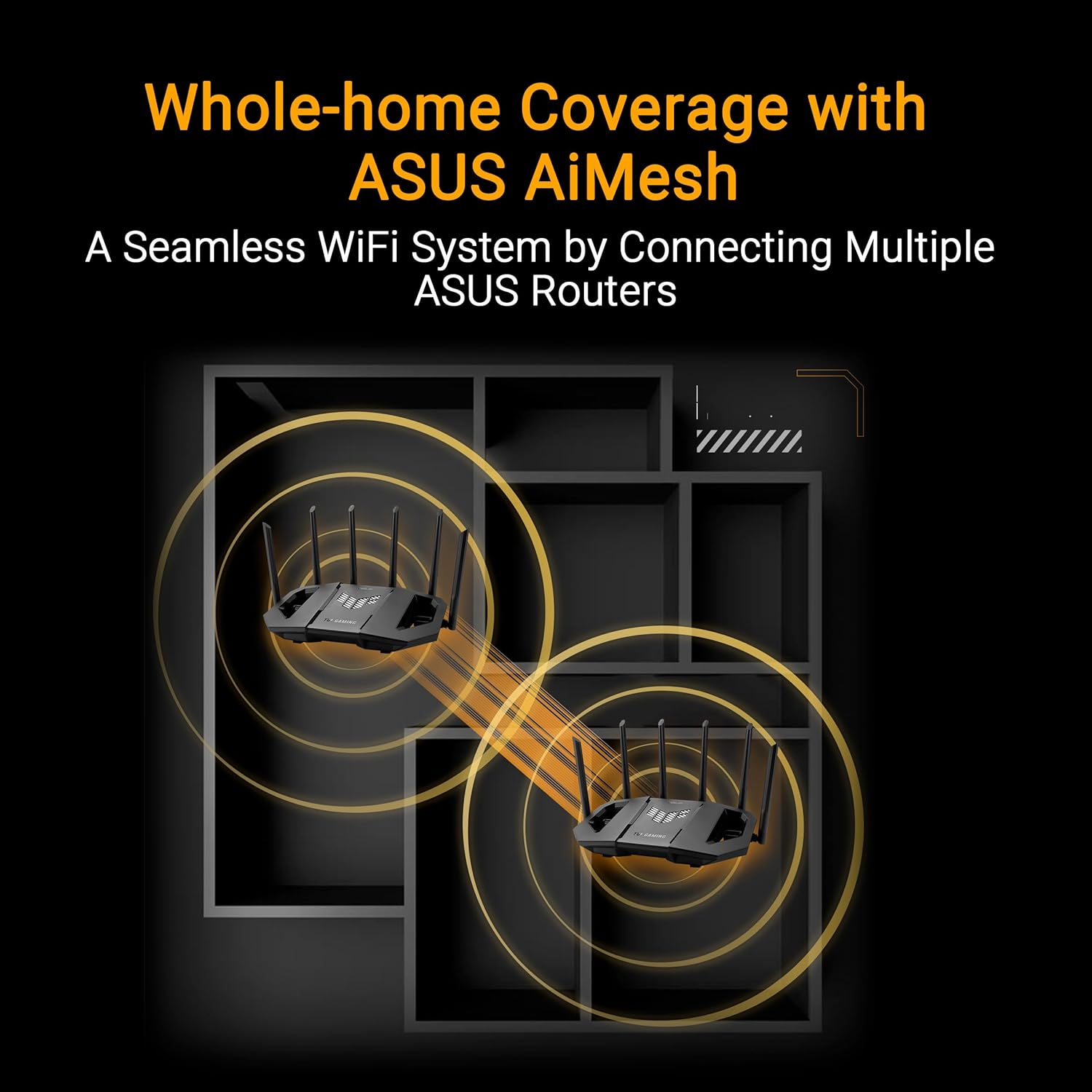 Router ASUS TUF Gaming BE9400 Tri-Band WiFi 7 802.11be Quad 2.5G Ports Preto - Imagem 7