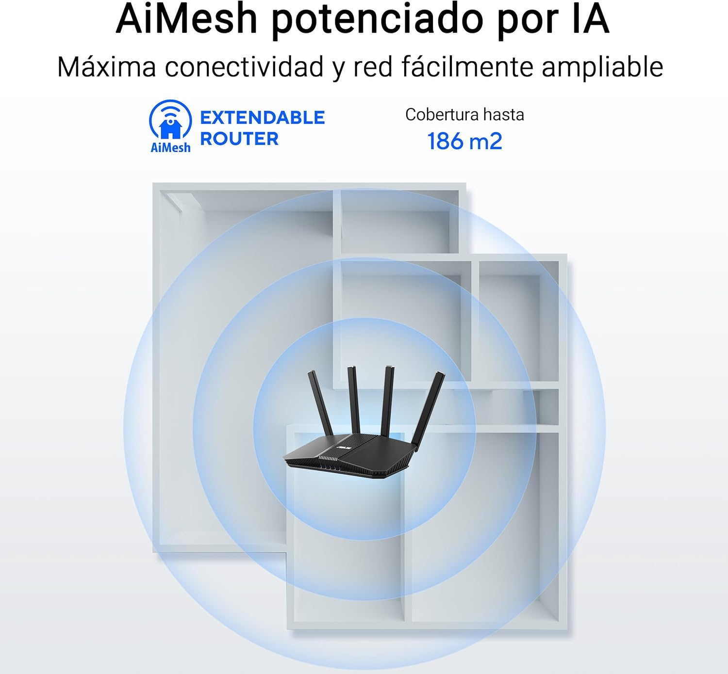 Router ASUS RT-BE58U WiFi 7 Dual-Band BE3600 3600Mbps Porta 2.5G AiMesh - Imagem 4