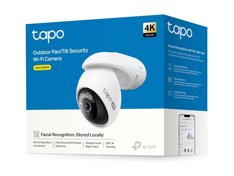 Câmara de Vigilância Tapo TC46 Exterior 4K Motorizada Wi-Fi