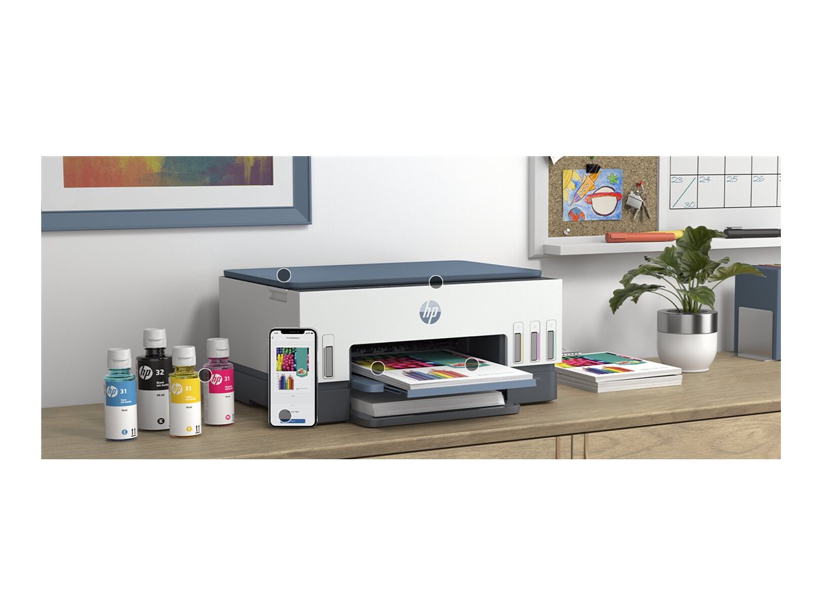 Impressora Multifunções HP Smart Tank 6005e Jacto de Tinta a Cores 12ppm Wi-Fi USB 150 Folhas Recarregável A4 - Imagem 10