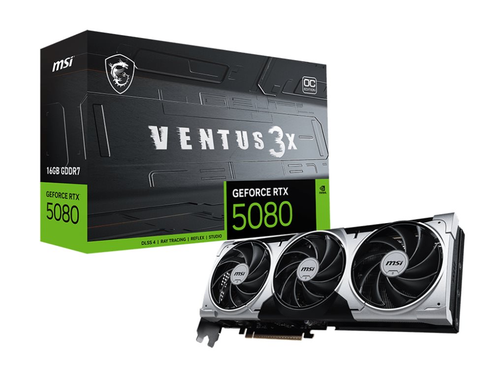 Placa Gráfica MSI GeForce RTX 5080 VENTUS 3X OC PLUS 16GB GDDR7 PCI Express 5.0 3x DisplayPort HDMI - Imagem 3