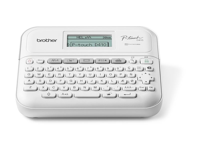 Rotuladora Eletrónica de Secretária Brother PT-D410 Teclado QWERTY Conectividade USB Branco e Cinzento - Imagem 3