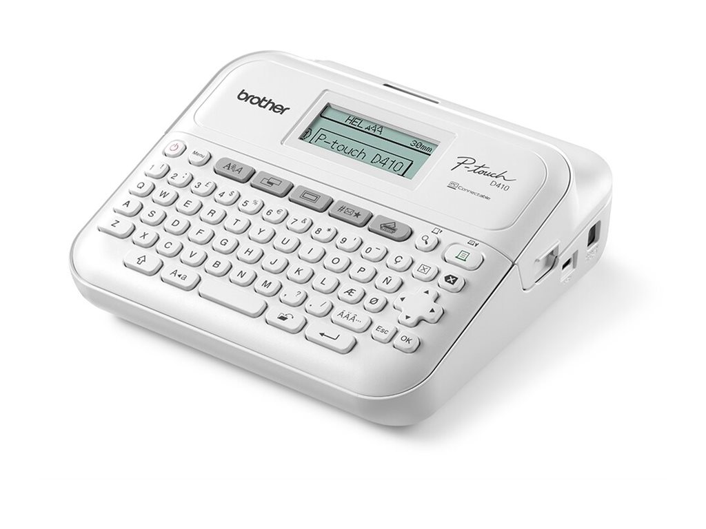 Rotuladora Eletrónica de Secretária Brother PT-D410 Teclado QWERTY Conectividade USB Branco e Cinzento - Imagem 2