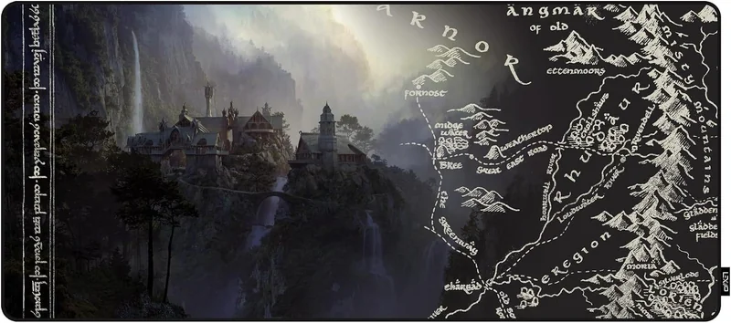 Tapete de Rato Lexip Lord of the Rings Rivendell XXL Edição Oficial Warner Bros - Imagem 1