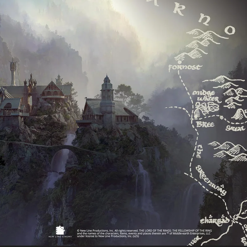 Tapete de Rato Lexip Lord of the Rings Rivendell XXL Edição Oficial Warner Bros - Imagem 2