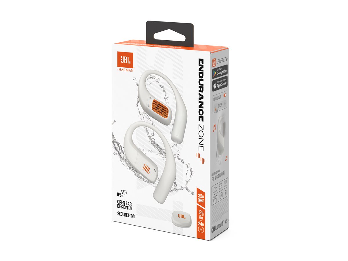 Auscultadores JBL Endurance Sem Fios Microfone Orelha Aberta Branco - Imagem 3