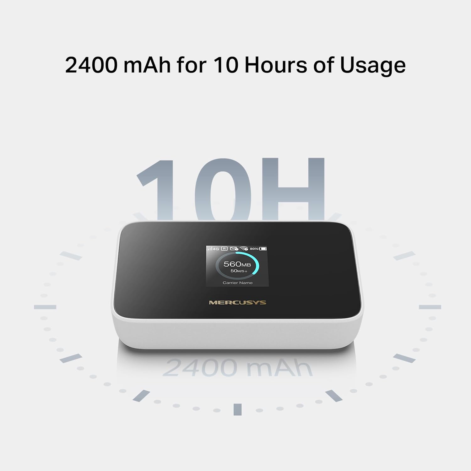 Hotspot Móvel Mercusys MT115 V1 4G LTE 150 Mbps Wi-Fi 6 Bateria 2400 mAh até 10 Dispositivos - Imagem 8