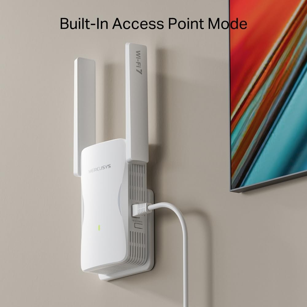 Extensor de Alcance Wi-Fi Mercusys ME25BE BE3600 Wi-Fi 7 Dual-Band 3600Mbps 1GbE Branco - Imagem 8
