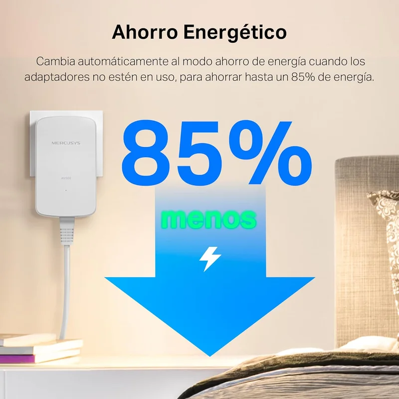 Adaptador Powerline Mercusys MP300 KIT V1 AV600 600Mbps 300m 1 Porta LAN Pack de 2 - Imagem 5
