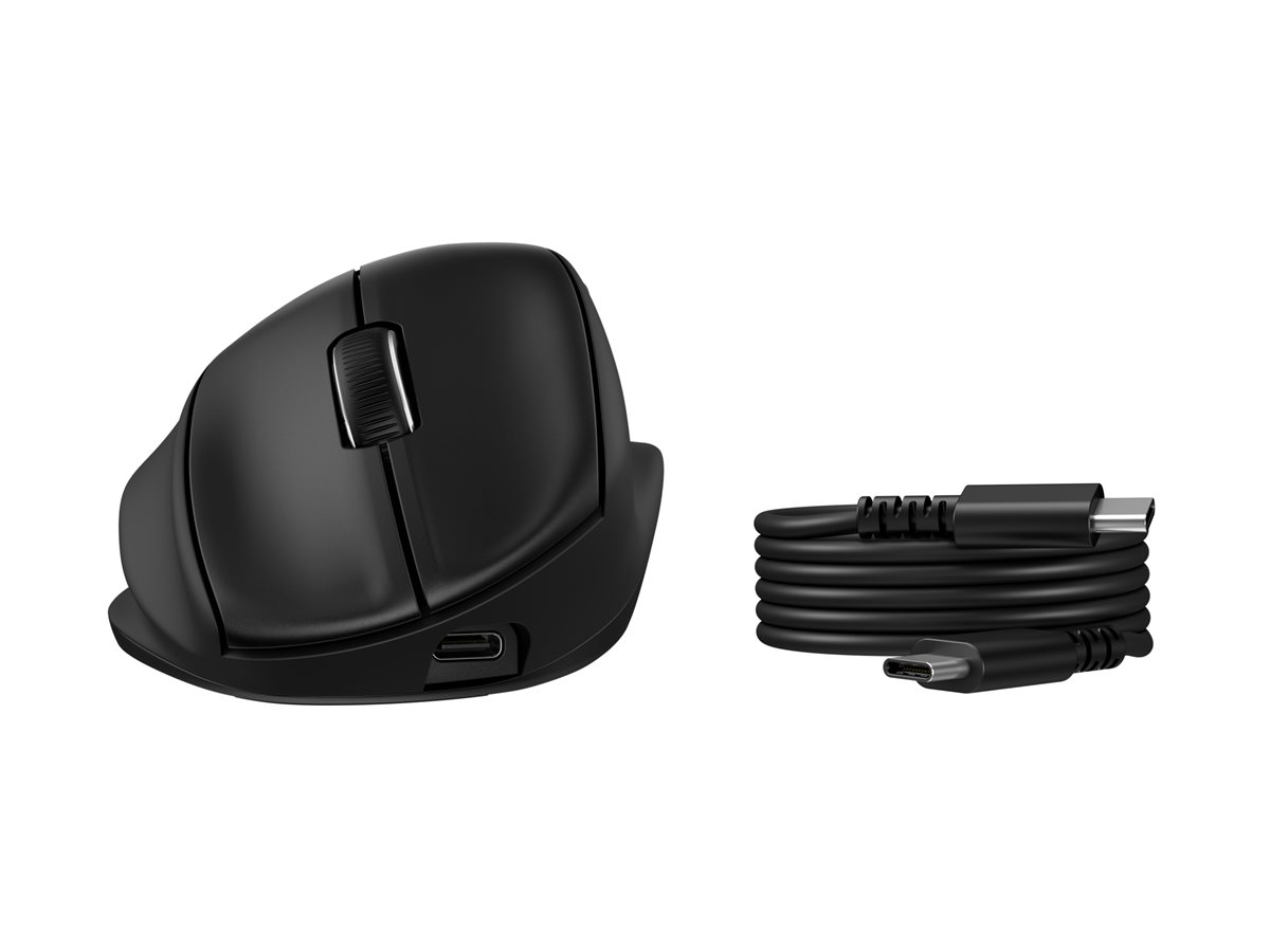 Rato Sem Fios HP 725M Tilt Ergonomic 21° Vertical 7 Botões Bluetooth 2.4GHz Preto - Imagem 4