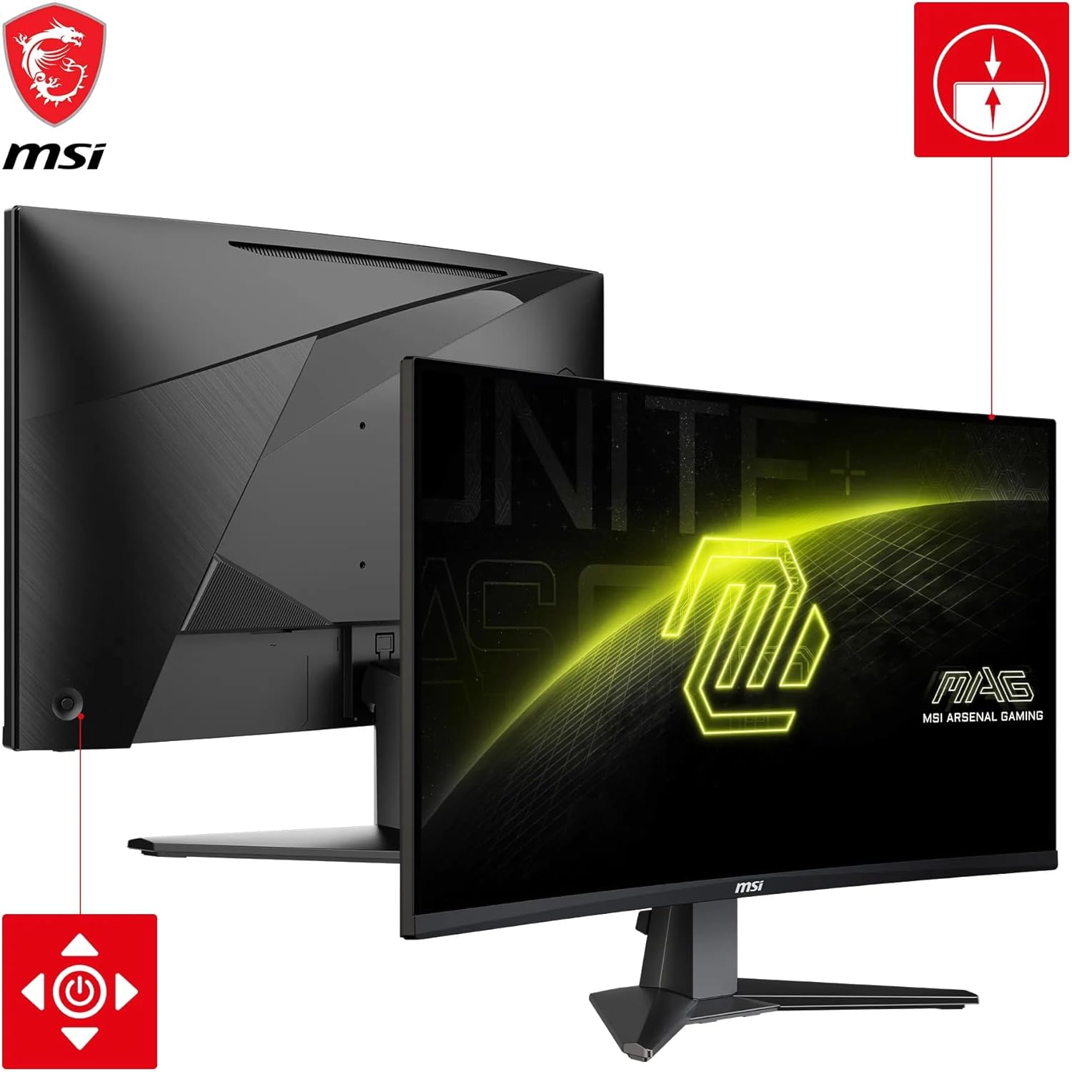 Monitor Curvo Gaming MSI MAG 27CQ6F 27" WQHD 180Hz 1ms 2x HDMI 1x DisplayPort - Imagem 3