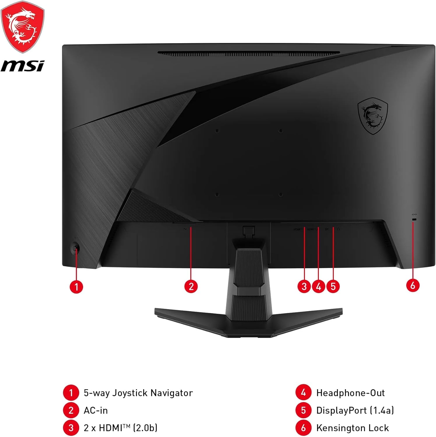 Monitor Curvo Gaming MSI MAG 27CQ6F 27" WQHD 180Hz 1ms 2x HDMI 1x DisplayPort - Imagem 7