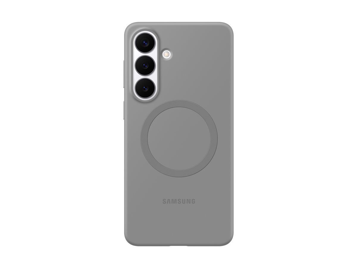 Capa de Silicone Samsung Galaxy S26+ com Magnetismo e Carregamento Sem Fios Rápido Cinza - Imagem 2