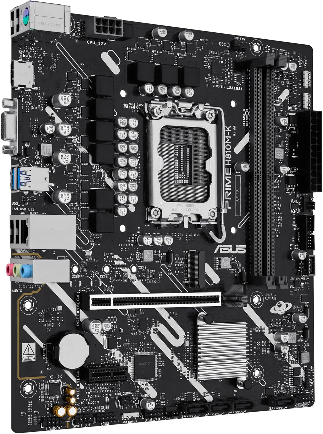 Motherboard ASUS PRIME H810M-K LGA1851 Micro-ATX Intel H810 DDR5 PCIe 4.0 M.2 HDMI VGA - Imagem 2