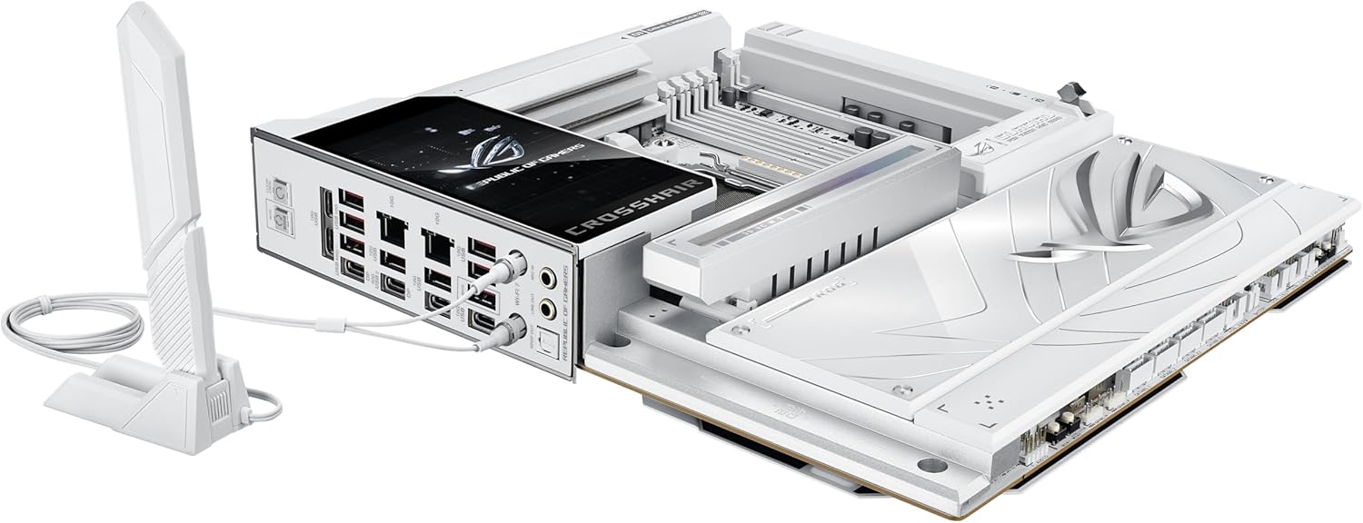 Motherboard ASUS ROG CROSSHAIR X870E GLACIAL Socket AM5 AMD X870E DDR5 PCIe 5.0 Wi-Fi 7 Dual 10Gb LAN ATX Extendido - Imagem 6