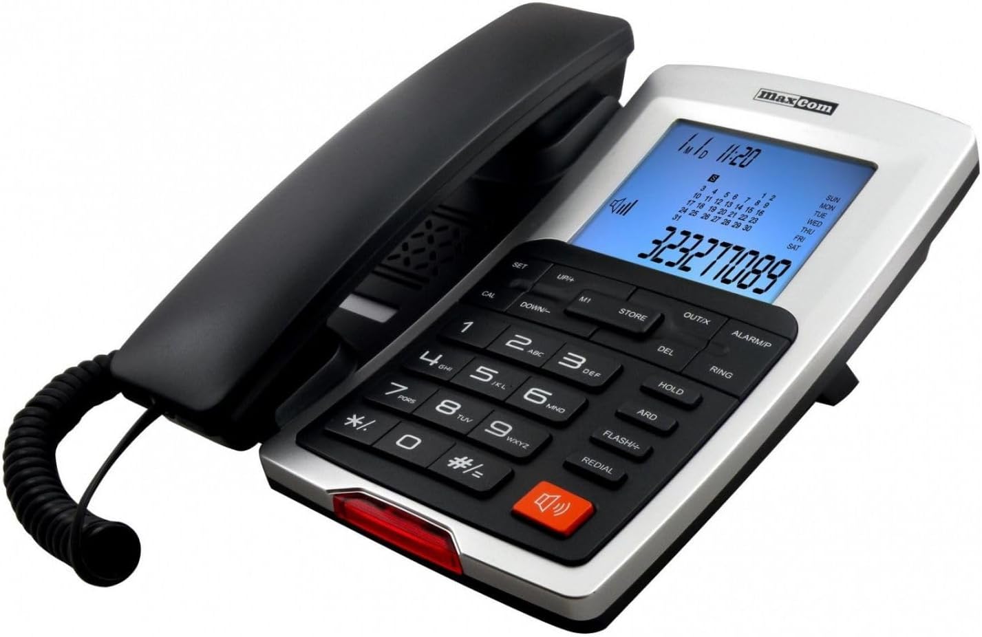 Telefone Clássico MAXCOM KXT709 Preto/Prateado - Imagem 1