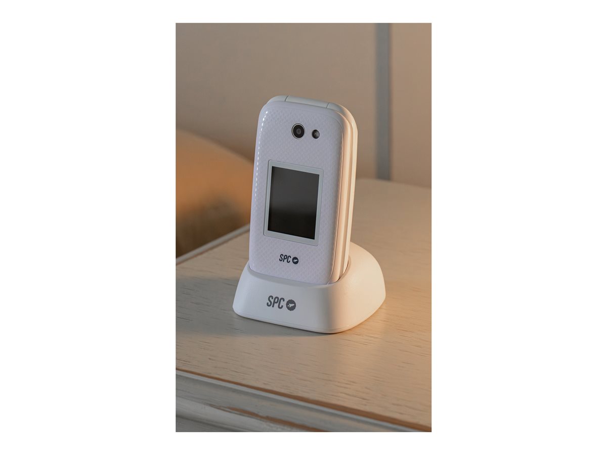 Telemóvel Flip SPC Harmony 2 4G Dual SIM Ecrã Duplo RAM 48MB Armazenamento 128MB Lanterna Rádio FM Branco - Imagem 5