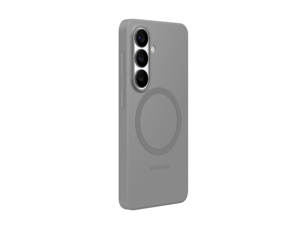 Capa Magnética de Silicone Samsung para Galaxy S26 Cinza com Carregamento Sem Fios Rápido EF-ES942 - Imagem 2