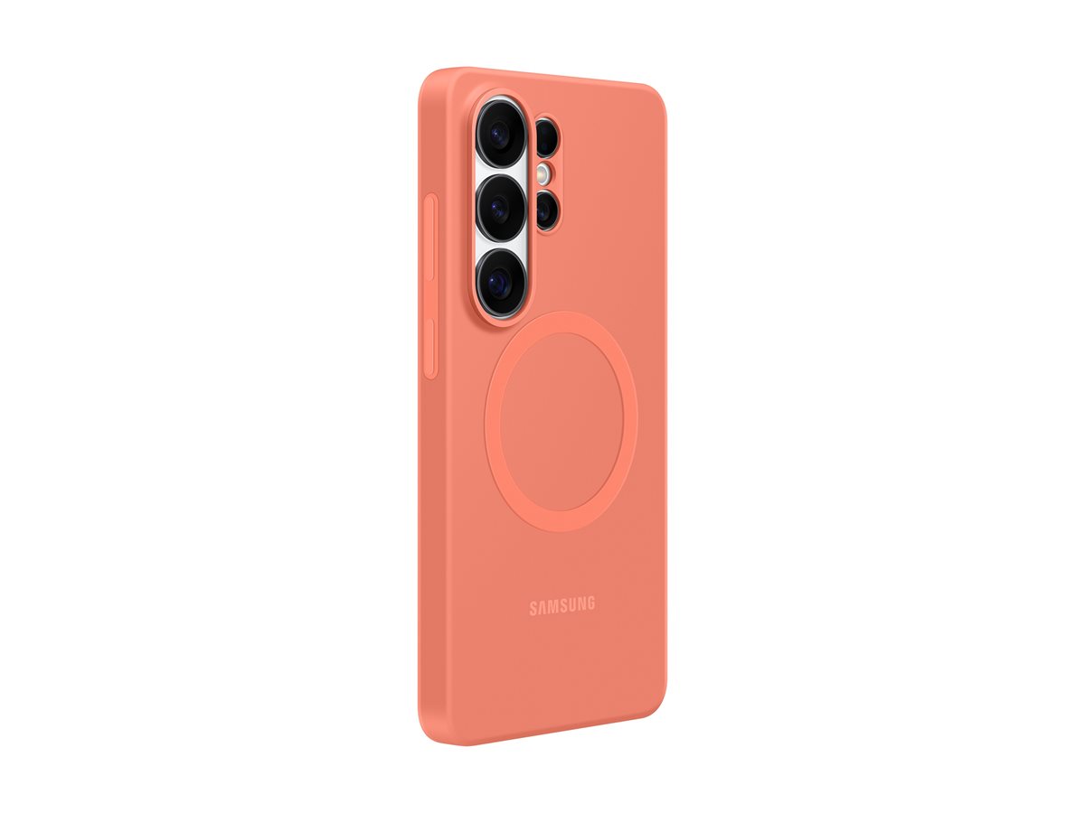 Capa de Silicone Magnética Samsung Galaxy S26 Ultra Vermelho Coral