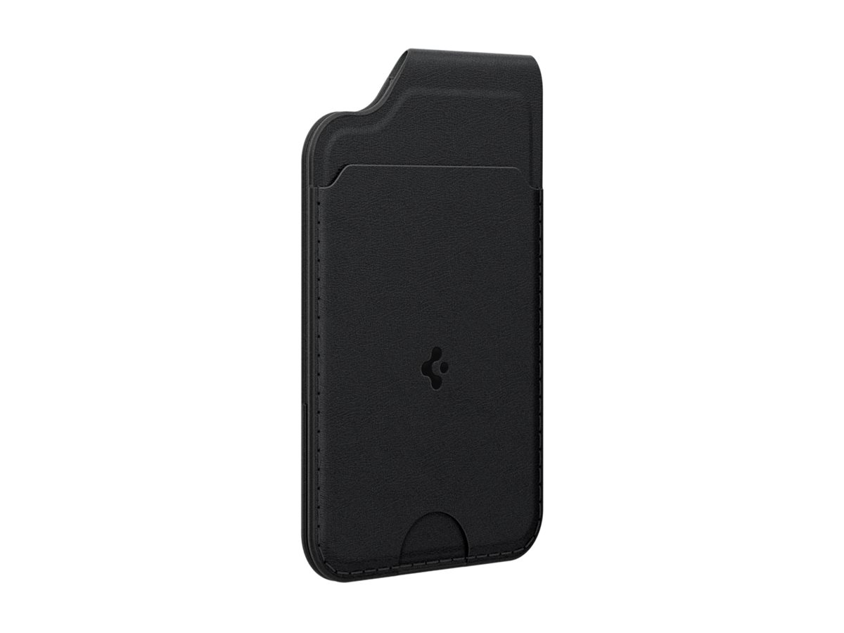 Carteira Magnética Samsung Spigen Valentinus S Pele Vegan Premium com Função de Apoio e 2 Slots de Cartão Preto - Imagem 5