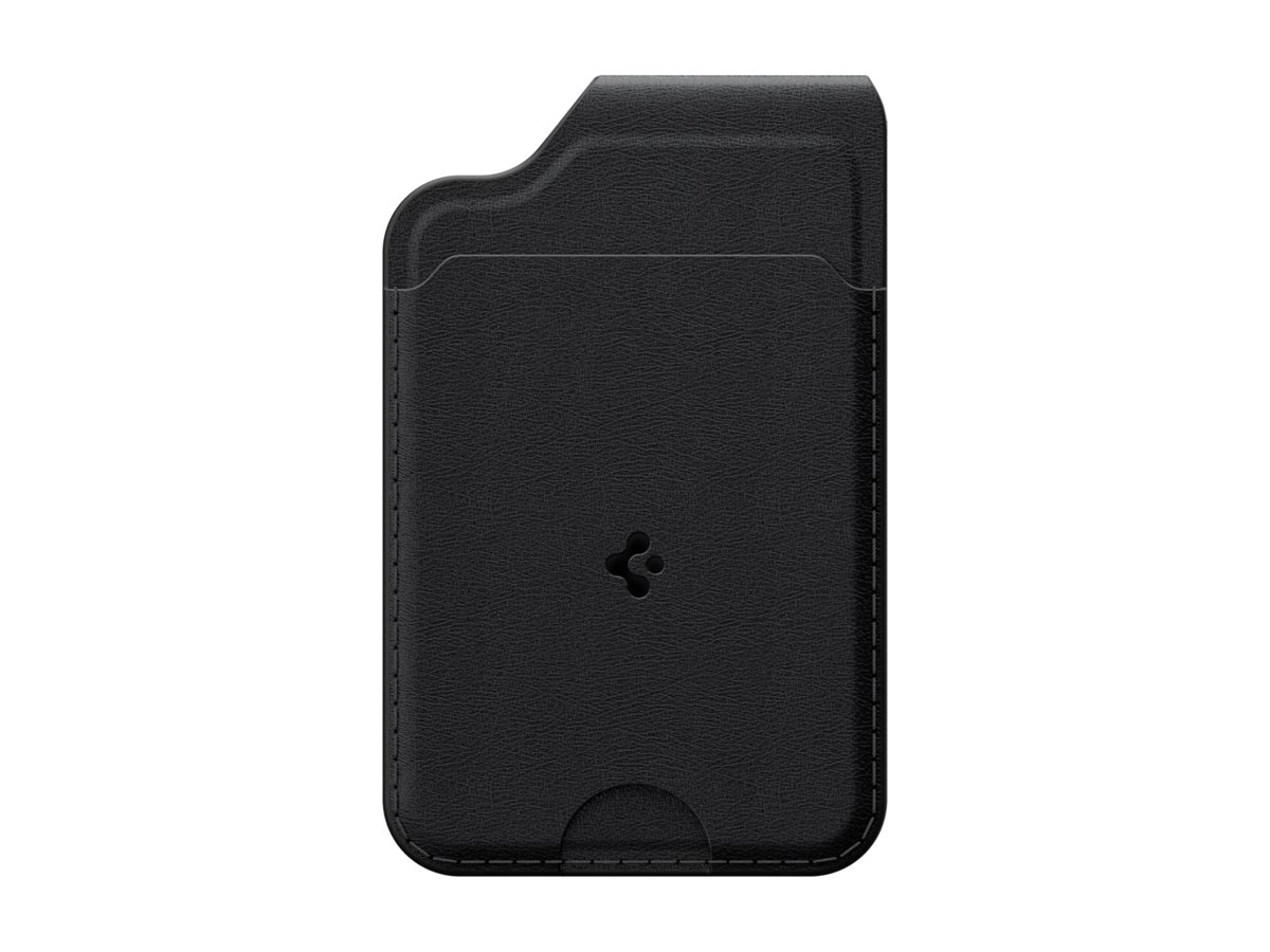 Carteira Magnética Samsung Spigen Valentinus S Pele Vegan Premium com Função de Apoio e 2 Slots de Cartão Preto - Imagem 4
