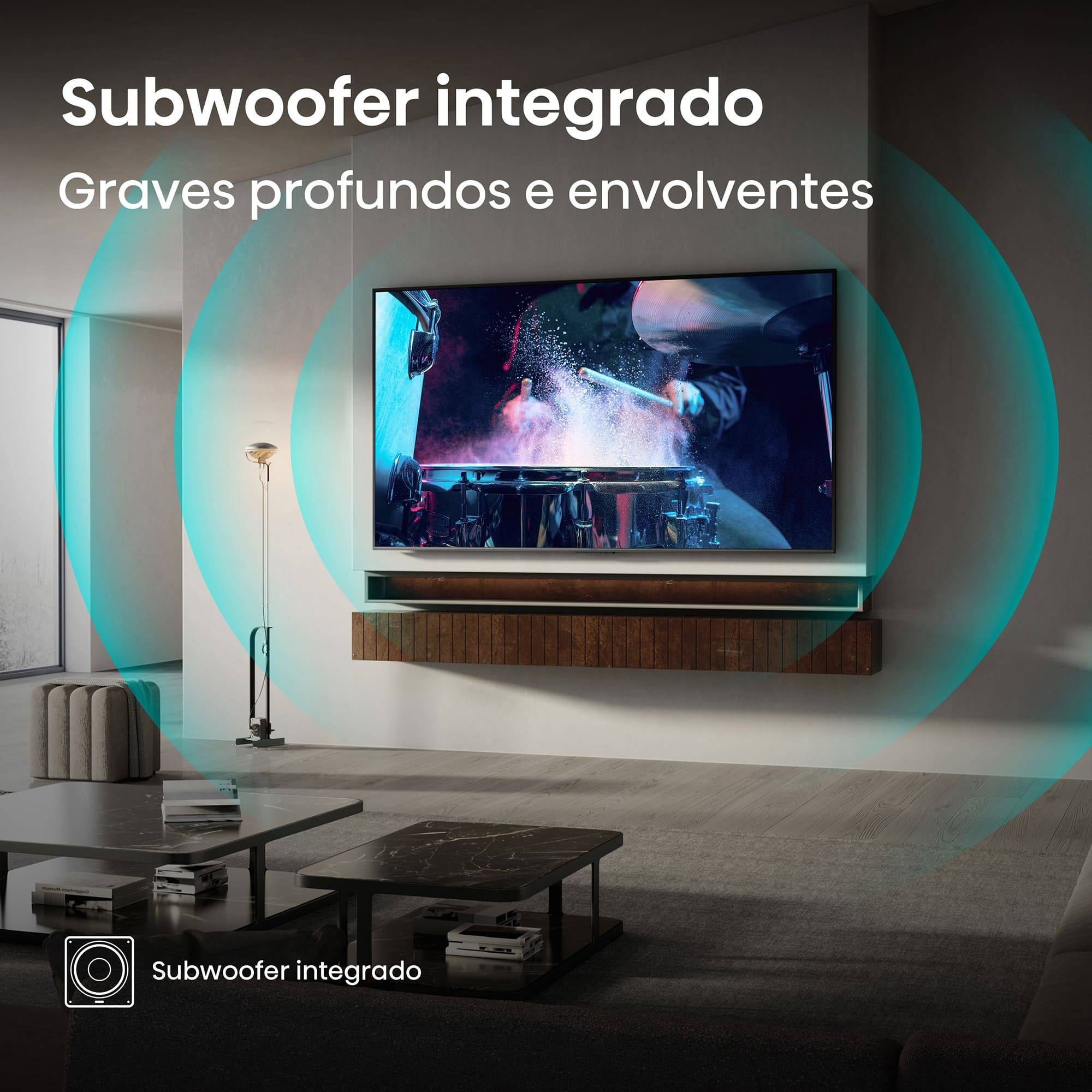 Smart TV Hisense 98E7Q 98" QLED 4K Ultra HD 120Hz HDR Quantum Dot VIDAA Preto e Carvão Cinzento - Imagem 6
