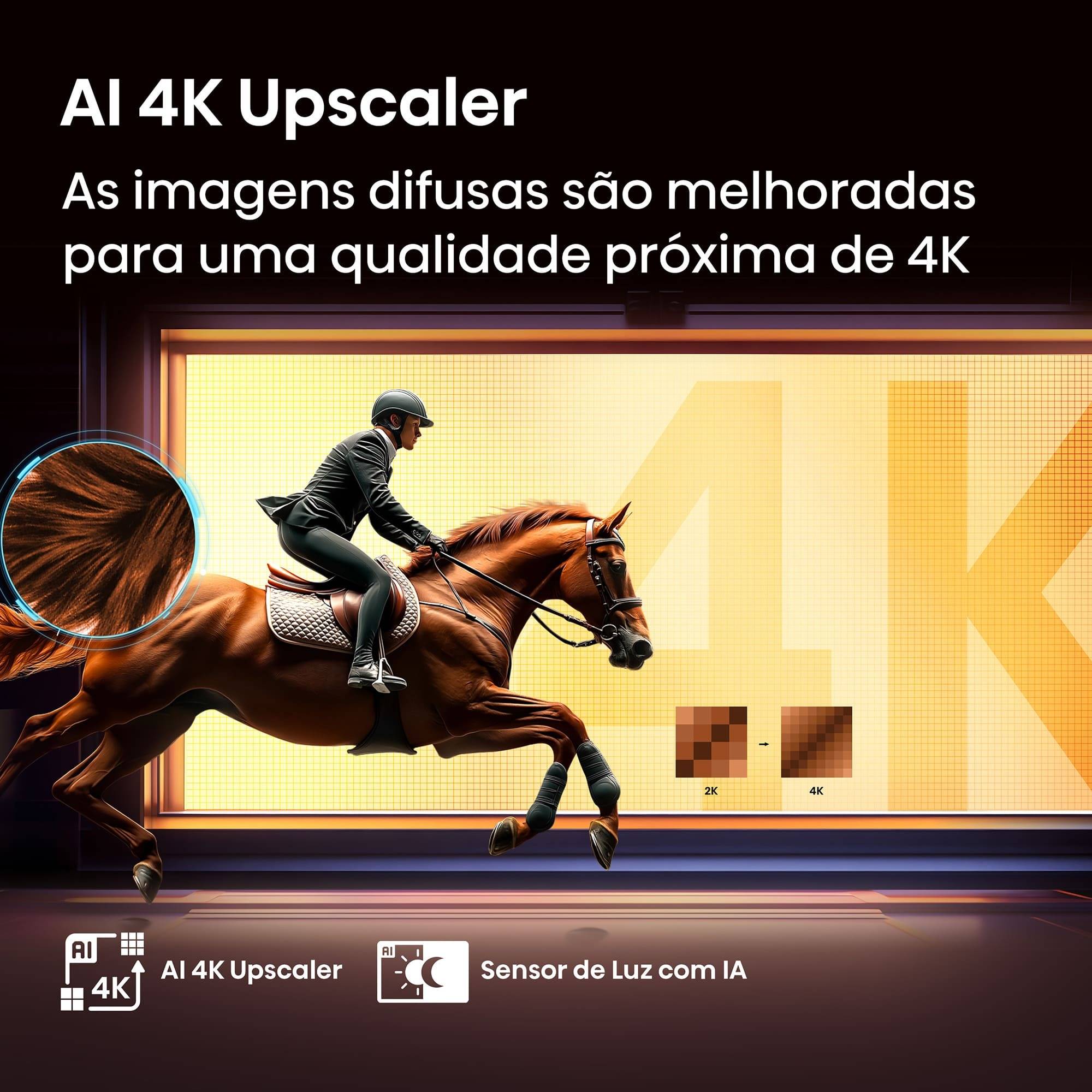 Smart TV Hisense 98E7Q 98" QLED 4K Ultra HD 120Hz HDR Quantum Dot VIDAA Preto e Carvão Cinzento - Imagem 7