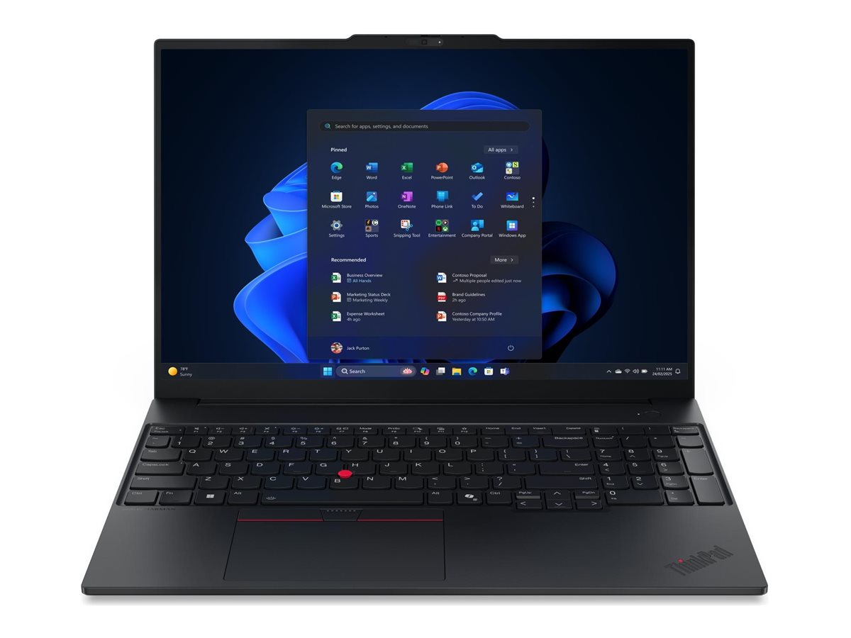Portátil Lenovo ThinkPad E16 Gen 3 16" IPS Intel Core Ultra 7 258V 32GB 1TB SSD Intel Arc Graphics Win 11 Pro Preto PT