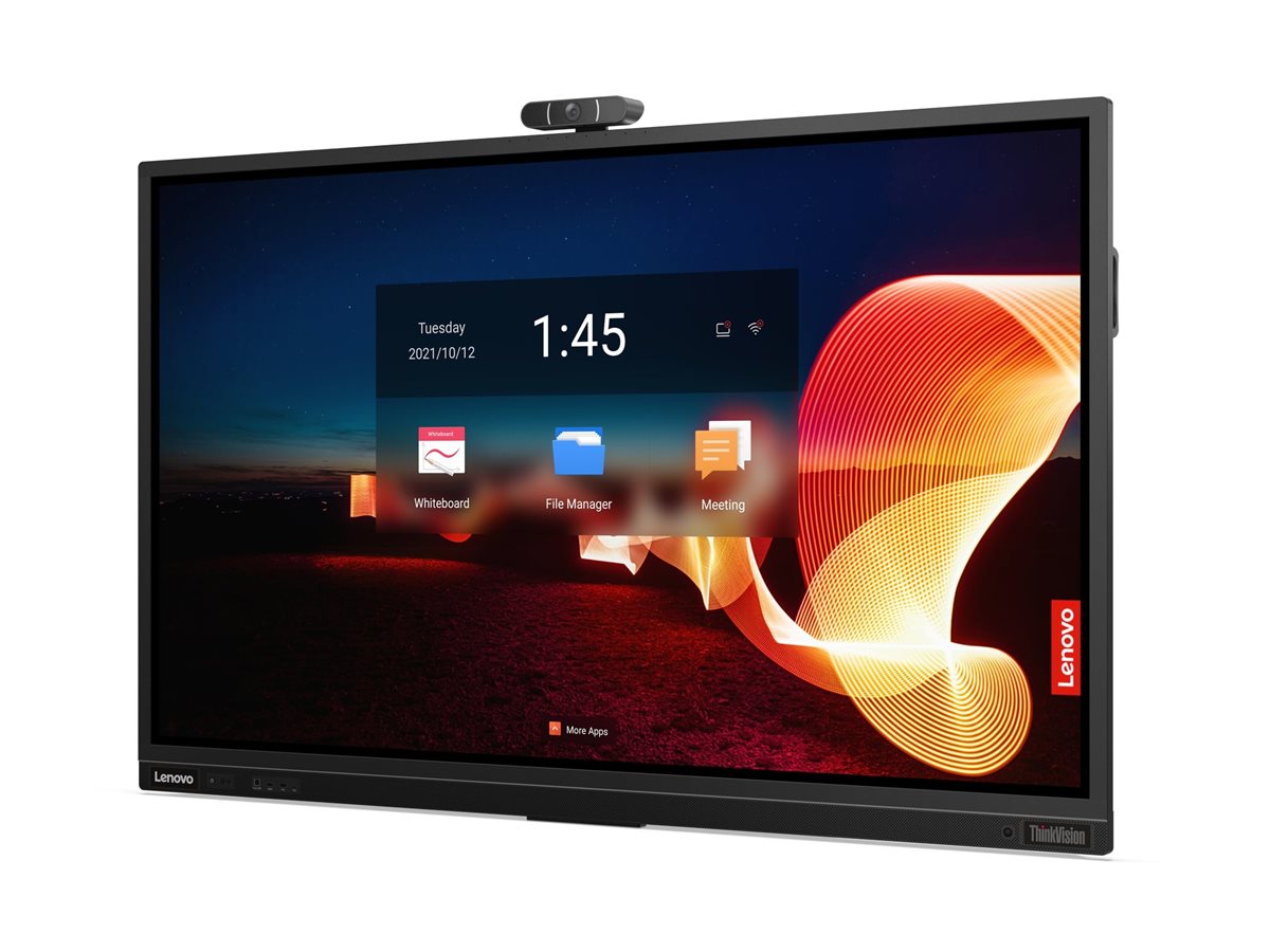 Monitor Profissional Lenovo ThinkVision T75 75" UHD 4K Android 9.0 USB-C HDMI DP VGA com Câmara - Imagem 7