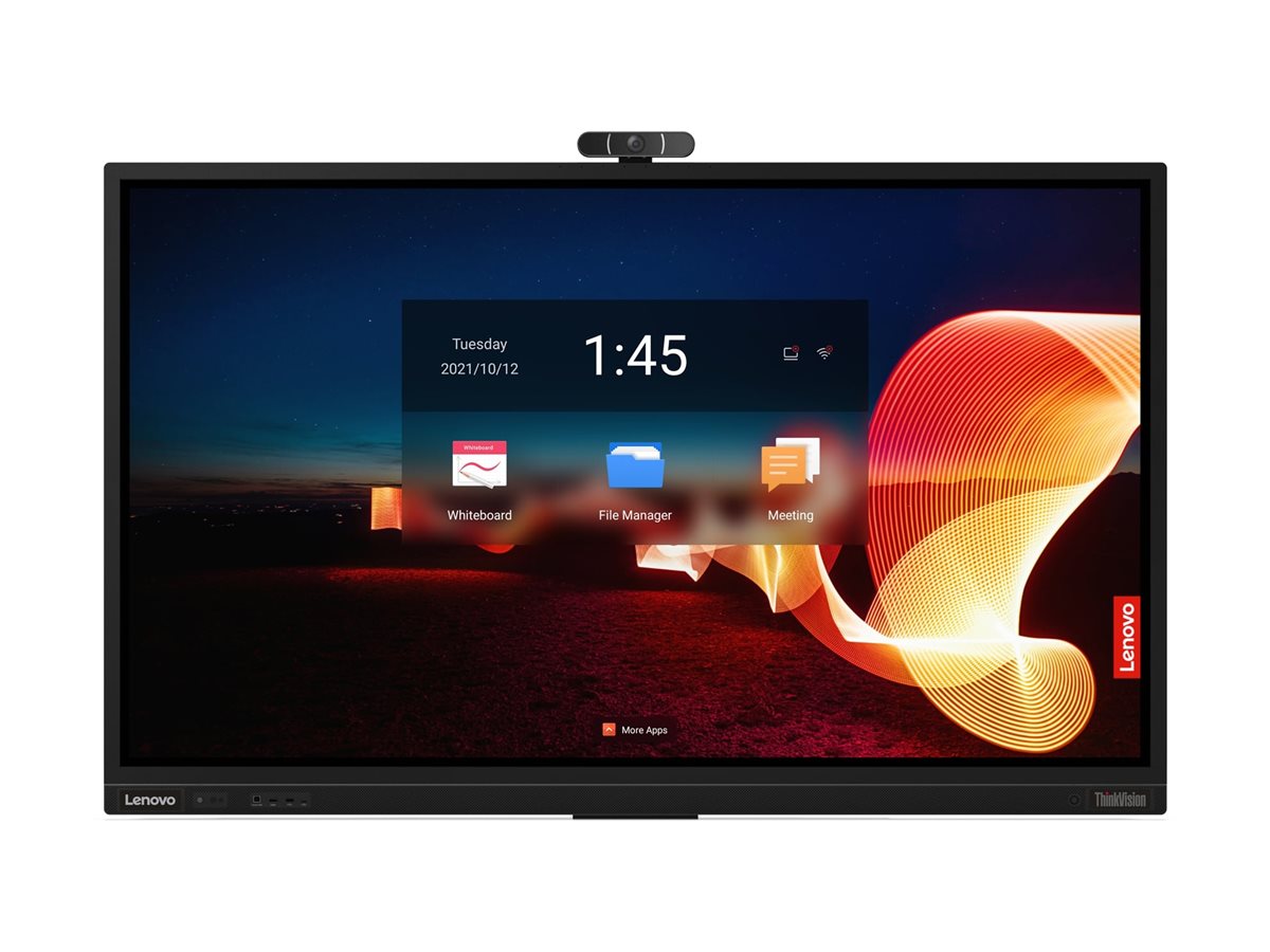 Monitor Profissional Lenovo ThinkVision T75 75" UHD 4K Android 9.0 USB-C HDMI DP VGA com Câmara - Imagem 3