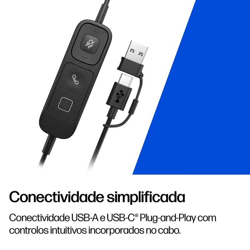 Auscultadores HP Poly Mission 425 Estéreo USB com Fios Preto - Imagem 8