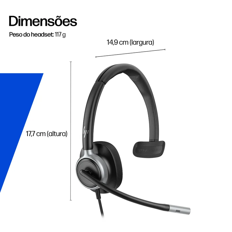 Auscultadores com Microfone HP Poly Mission 625 Estéreo USB com Fio - Imagem 10