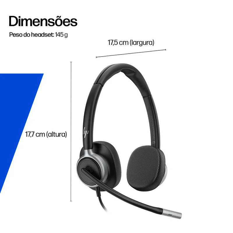 Auscultadores com Microfone HP Poly Mission 625 Estéreo USB com Fio - Imagem 6