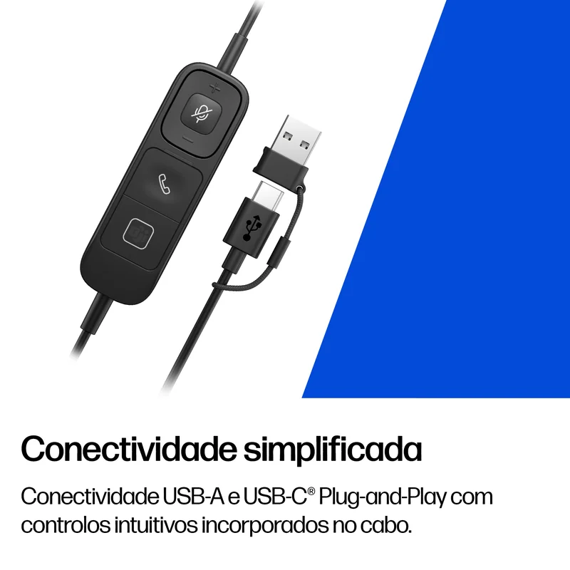 Auscultadores com Microfone HP Poly Mission 625 Estéreo USB com Fio - Imagem 9